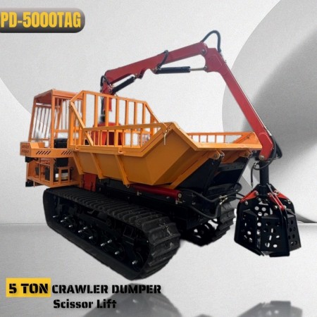 5 Ton Crawler Dumper Ni ipese pẹlu Crane Grab