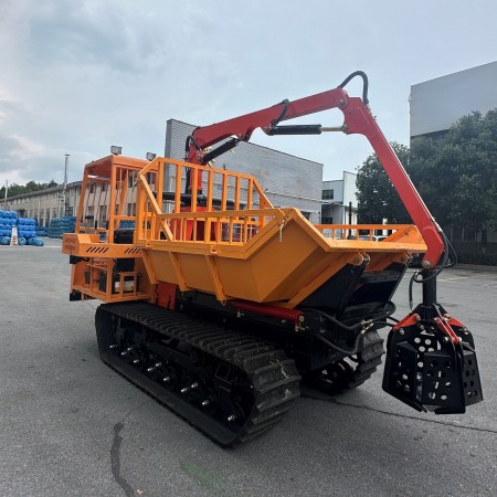 Ni ipese pẹlu Crane Grab 5000kg Crawler Dumper