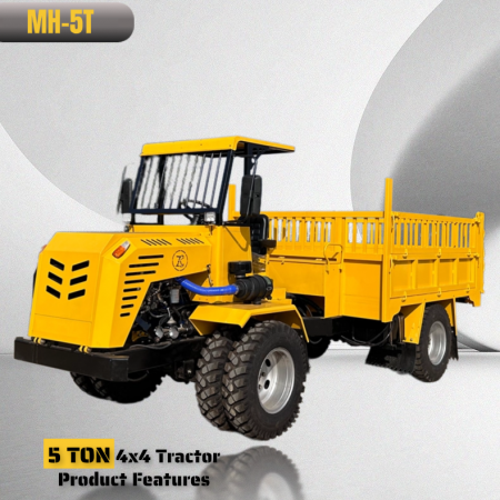5 Ton Mẹrin-Wheel Dumper Trucks 4X4 Tirakito Awọn ẹya ara ẹrọ Diesel Drive Truck Iye
